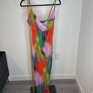 Beautiful multi colored maxi dress size 14